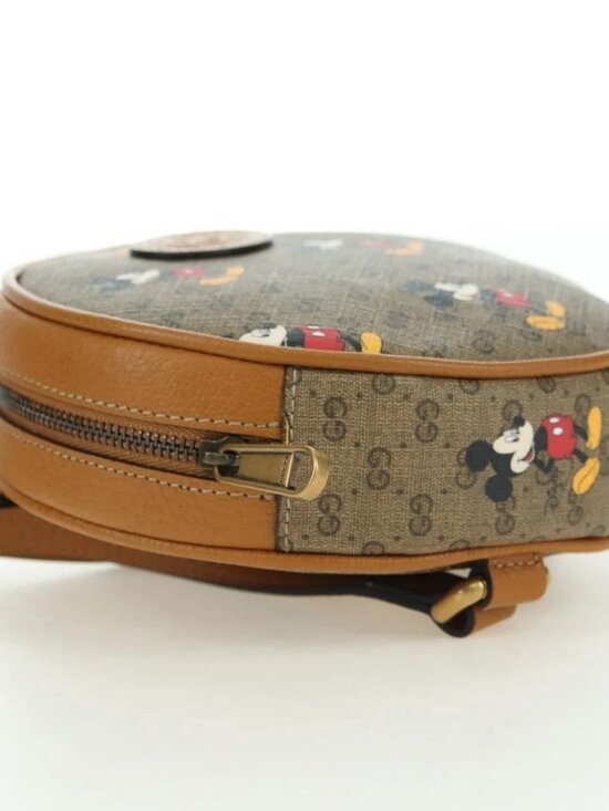GUCCI Micro GG Supreme Disney Backpack PVC Beige Gold 603730 Auth main image 6
